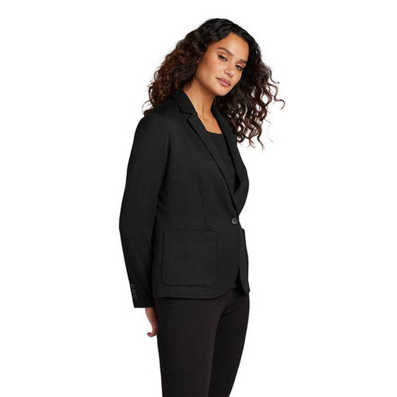 NEW JWMI - Mercer+Mettle® Women’s Relaxed Knit Blazer - Deep Black