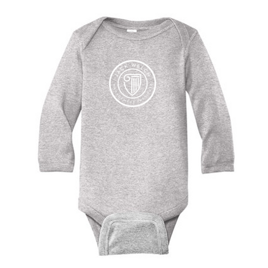 JWMI Rabbit Skins™ Infant Long Sleeve Baby Rib Bodysuit- Heather