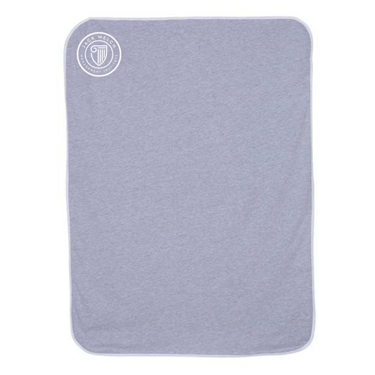 JWMI Premium Jersey Infant Blanket - Heather/ White