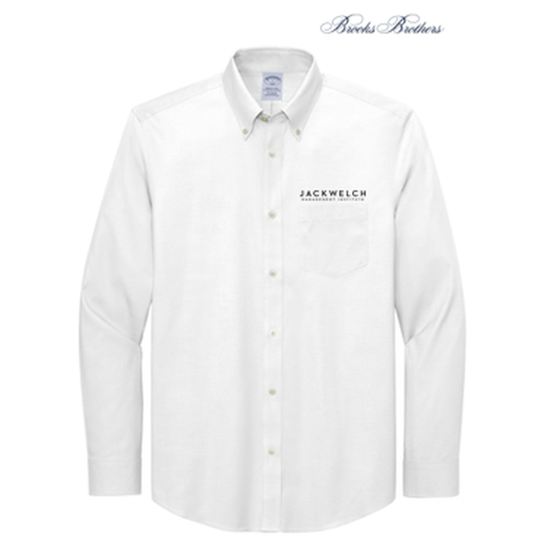 brooks brothers white dress shirts B by Brooks Brothers Men's Regular Fit Non-Iron Spread Collar Solid Pinpoint Dress Shirt - White