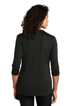 NEW JWMI - Port Authority ® Ladies UV Choice Pique Henley - Black