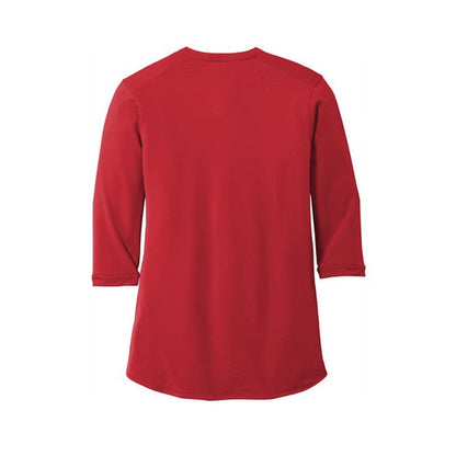 NEW JWMI - Port Authority ® Ladies UV Choice Pique Henley - Rich Red