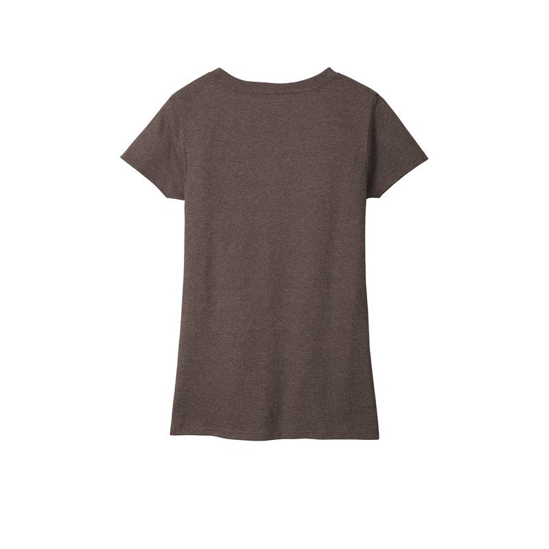 STRAYER District ® Women’s Re-Tee ® V-Neck - Deep Brown Heather