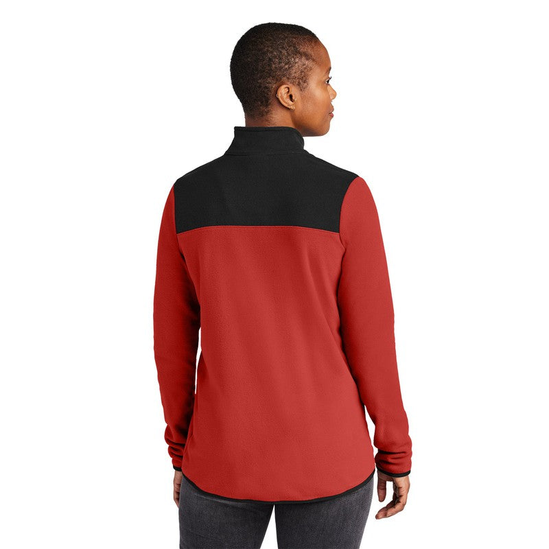 STRAYER The North Face® Ladies Glacier 1/4-Zip Fleece - Rage Red / TNF Black