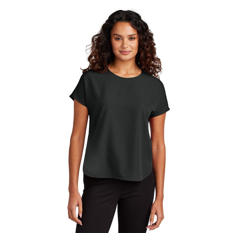 STRAYER Mercer+Mettle™ Women's Stretch Crepe Crew - Deep Black