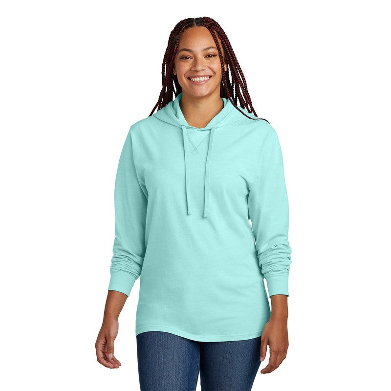 STRAYER Allmade® Unisex Mineral Dye Organic Cotton Hoodie Tee - Saltwater Blue