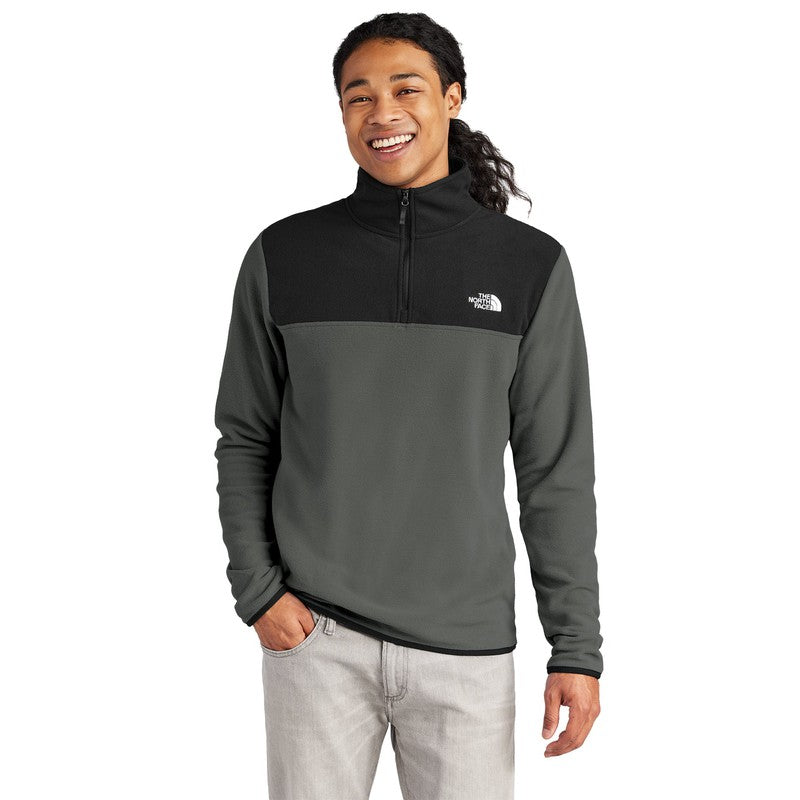 STRAYER The North Face® Glacier 1/4-Zip Fleece - Asphalt Grey/ TNF Black