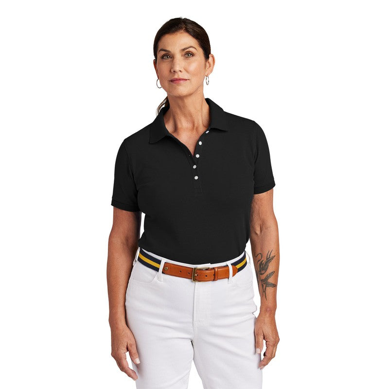 STRAYER Brooks Brothers® Women’s Pima Cotton Pique Polo - Deep Black