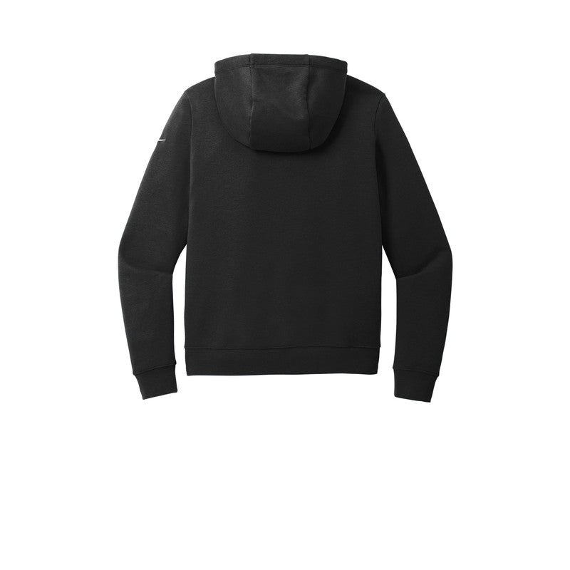 STRAYER Nike Ladies Club Fleece Sleeve Swoosh Pullover Hoodie - BLACK