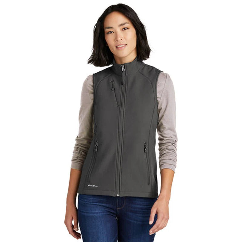 NEW JWMI - Eddie Bauer® Ladies Stretch Soft Shell Vest - Iron Gate