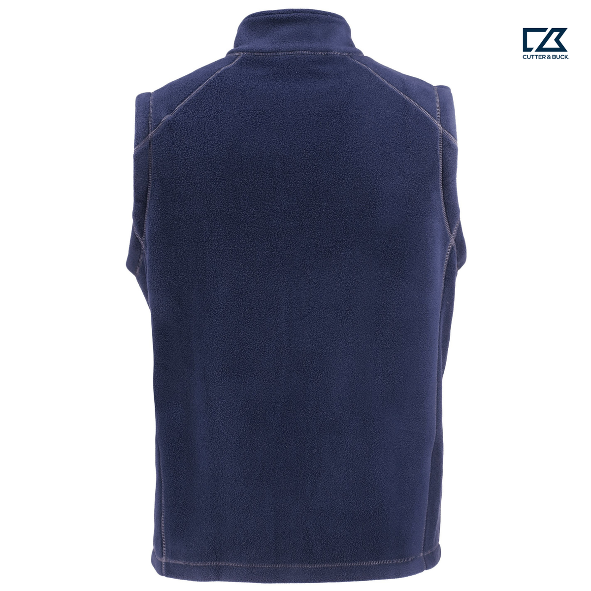 STRAYER Clique Powder Recycled Fleece Mens Full Zip Vest - Dark Navy