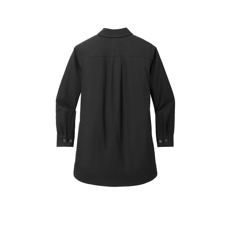 STRAYER Mercer+Mettle™ Women’s Long Sleeve Twill Overshirt - Deep Black