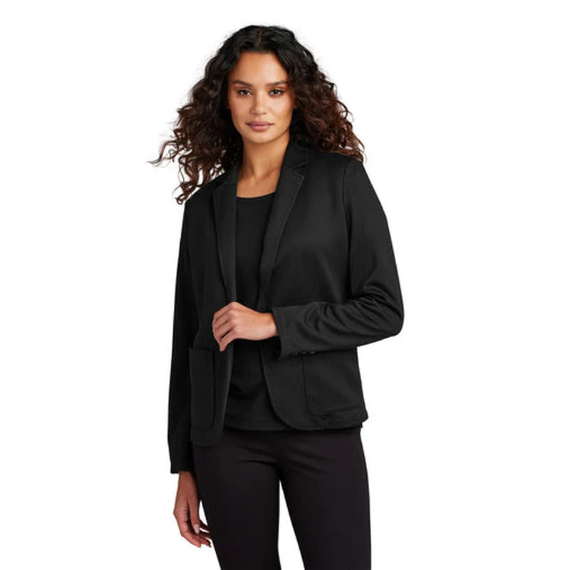 NEW JWMI - Mercer+Mettle® Women’s Relaxed Knit Blazer - Deep Black