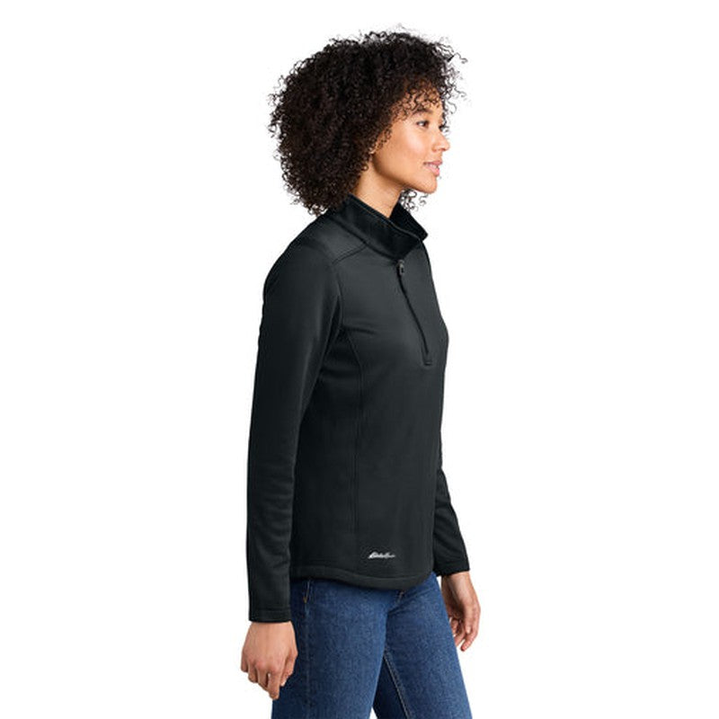 STRAYER - Eddie Bauer® Women's Smooth Mid Layer Fleece 1/2-Zip - Black