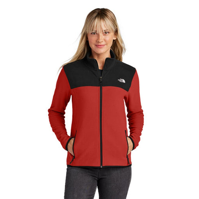 NEW JWMI - The North Face® Ladies Glacier Full-Zip Fleece Jacket - Rage Red/TNF Black