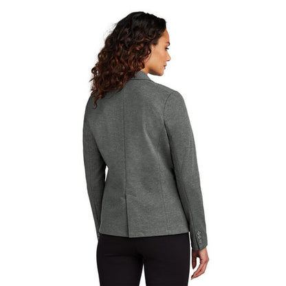 NEW JWMI - Mercer+Mettle® Women’s Relaxed Knit Blazer - Storm Grey Heather