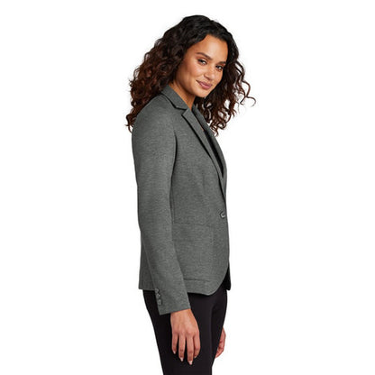 NEW JWMI - Mercer+Mettle® Women’s Relaxed Knit Blazer - Storm Grey Heather