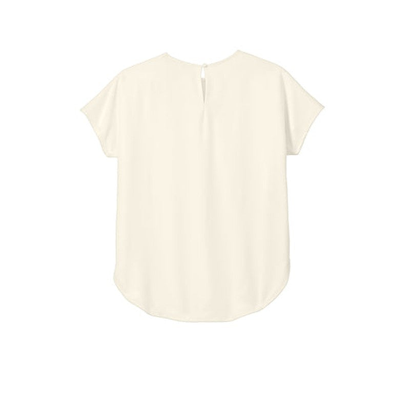 NEW JWMI - Mercer+Mettle® Women's Stretch Crepe Crew - Ivory Chiffon