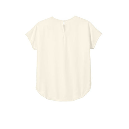 NEW JWMI - Mercer+Mettle® Women's Stretch Crepe Crew - Ivory Chiffon