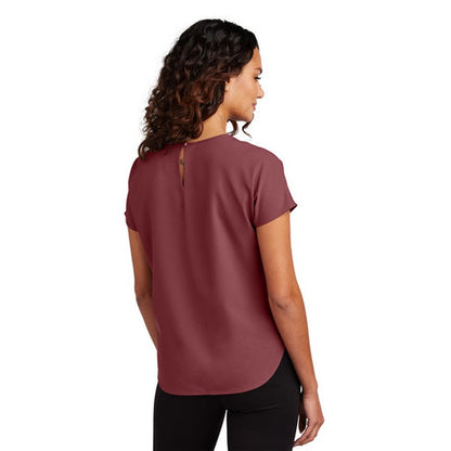 NEW JWMI - Mercer+Mettle® Women's Stretch Crepe Crew - Rosewood