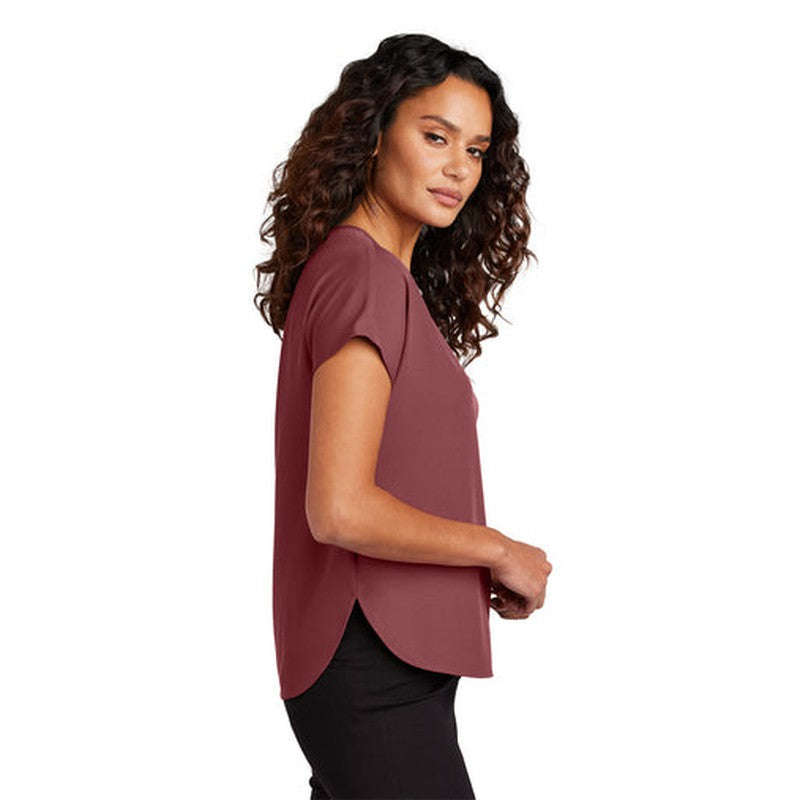 NEW JWMI - Mercer+Mettle® Women's Stretch Crepe Crew - Rosewood