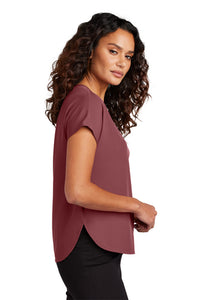 NEW JWMI - Mercer+Mettle® Women's Stretch Crepe Crew - Rosewood