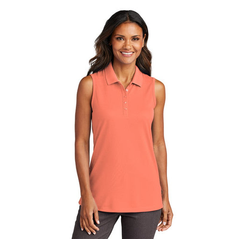 STRAYER ALUMNI ASSOCIATION Port Authority® Ladies Dry Zone® UV Micro-Mesh Sleeveless Polo - Coral Splash