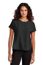 NEW JWMI - Mercer+Mettle® Women's Stretch Crepe Crew - Deep Black