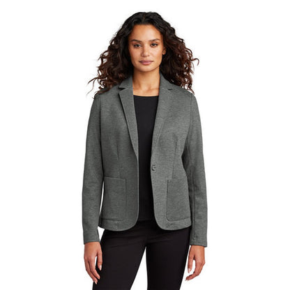 NEW JWMI - Mercer+Mettle® Women’s Relaxed Knit Blazer - Storm Grey Heather