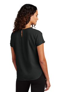 NEW JWMI - Mercer+Mettle® Women's Stretch Crepe Crew - Deep Black