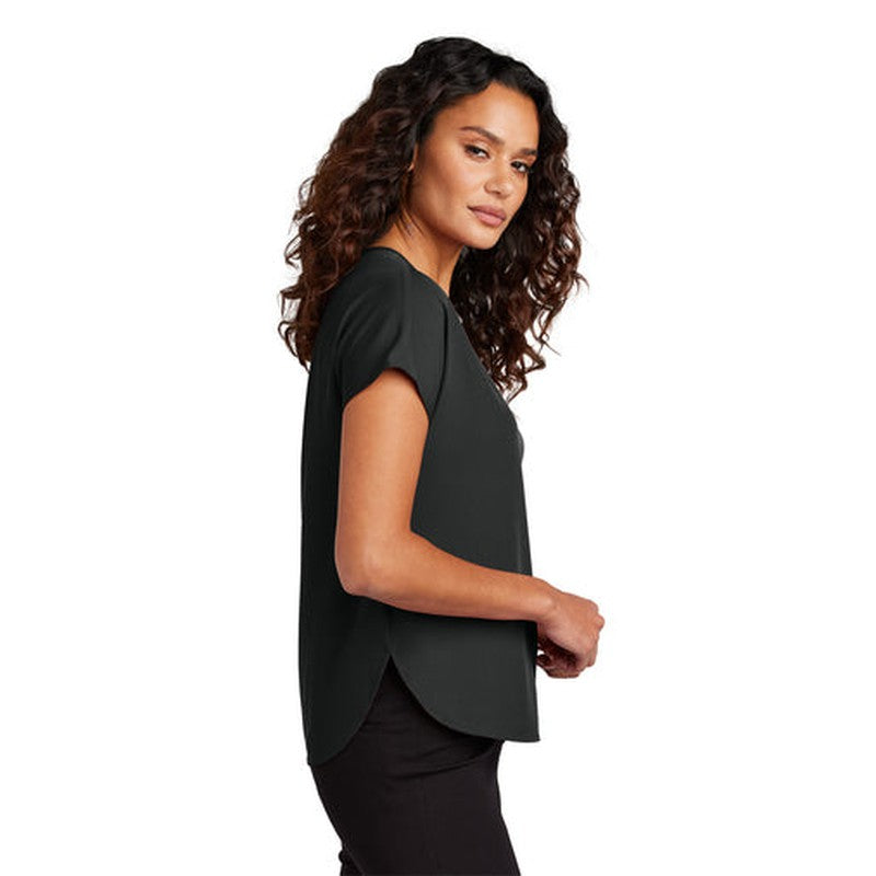 NEW JWMI - Mercer+Mettle® Women's Stretch Crepe Crew - Deep Black