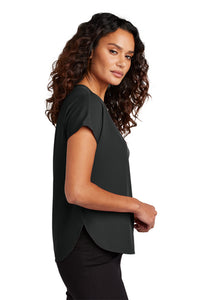 NEW JWMI - Mercer+Mettle® Women's Stretch Crepe Crew - Deep Black