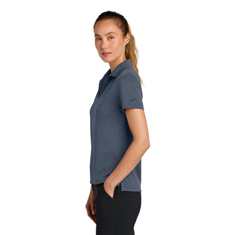 NEW STRAYER Nike Women’s Dri-FIT Smooth Heather Polo - Navy Heather