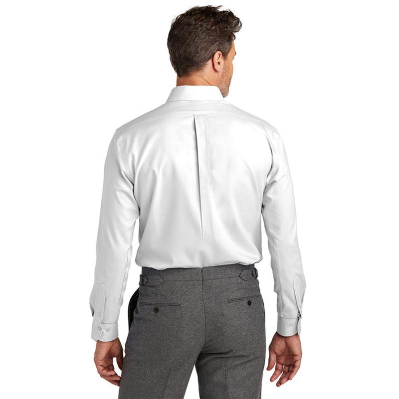 NEW STRAYER Brooks Brothers® Tall Wrinkle-Free Stretch Nailhead Shirt - White