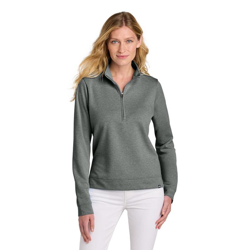 NEW STRAYER TravisMathew Women’s Coveside 1/2-Zip - Dark Grey Heather