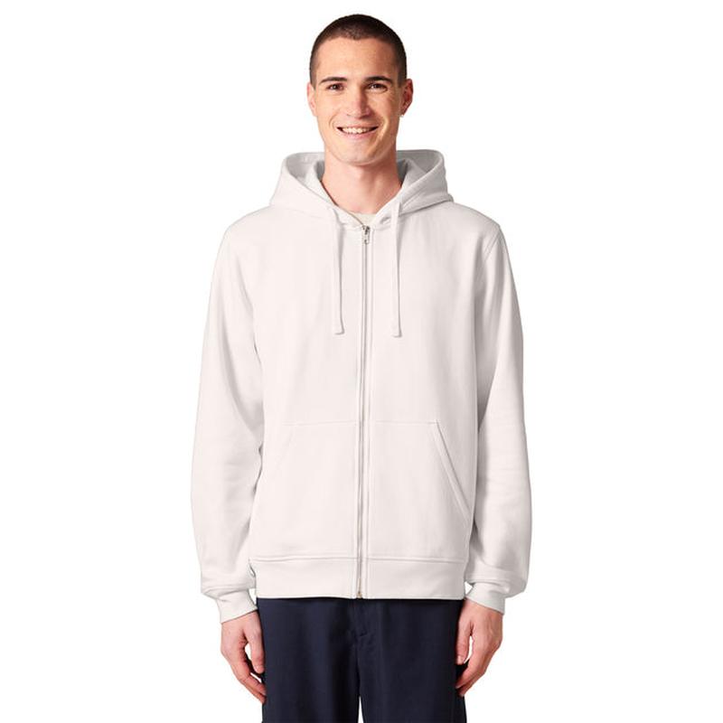 NEW Strayer Stanley/Stella Unisex Mixer Full-Zip Hooded Sweatshirt - Vintage White