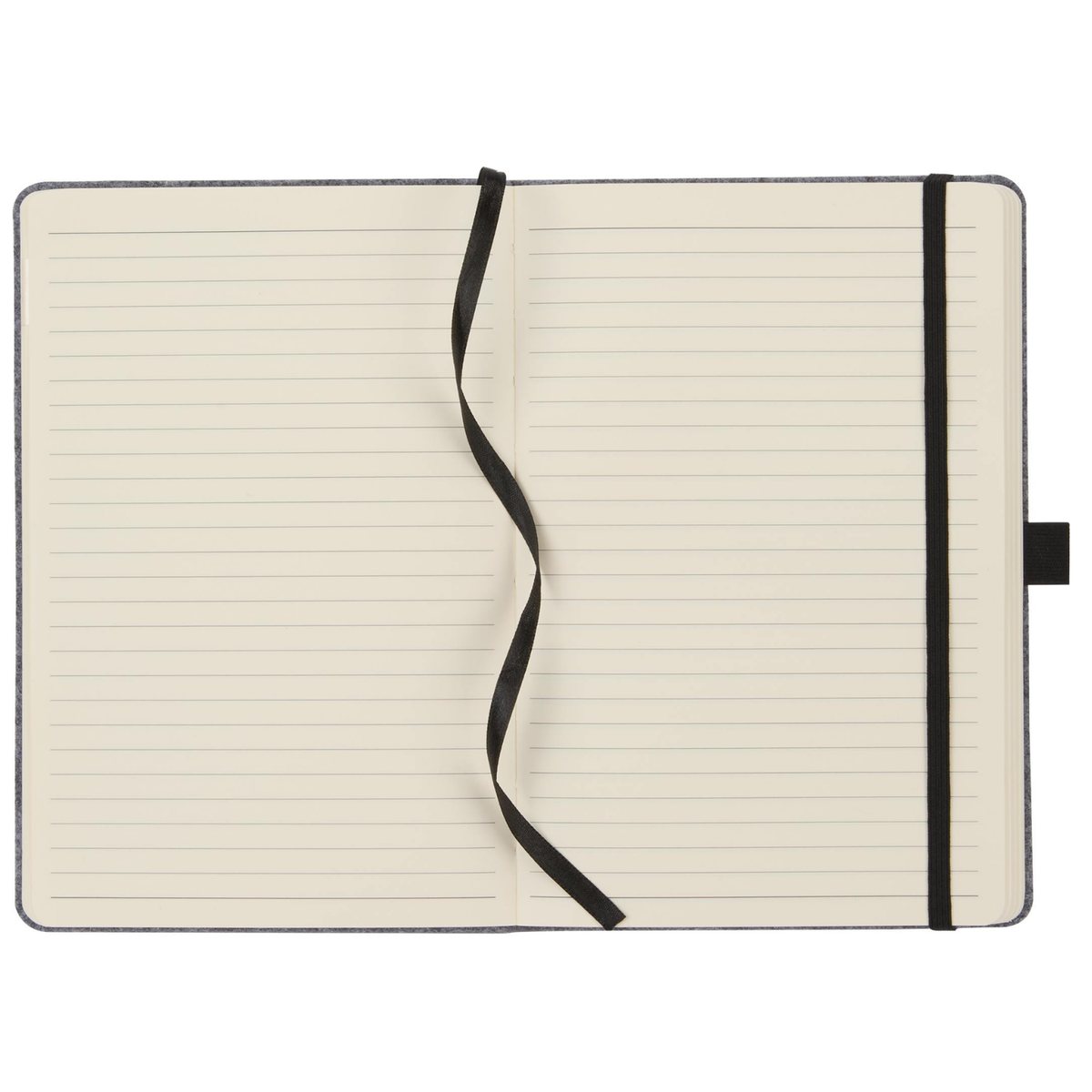 STRAYER THE GOODS™ Recycled Felt 8" x 5.5" Bound Notebook - Grey