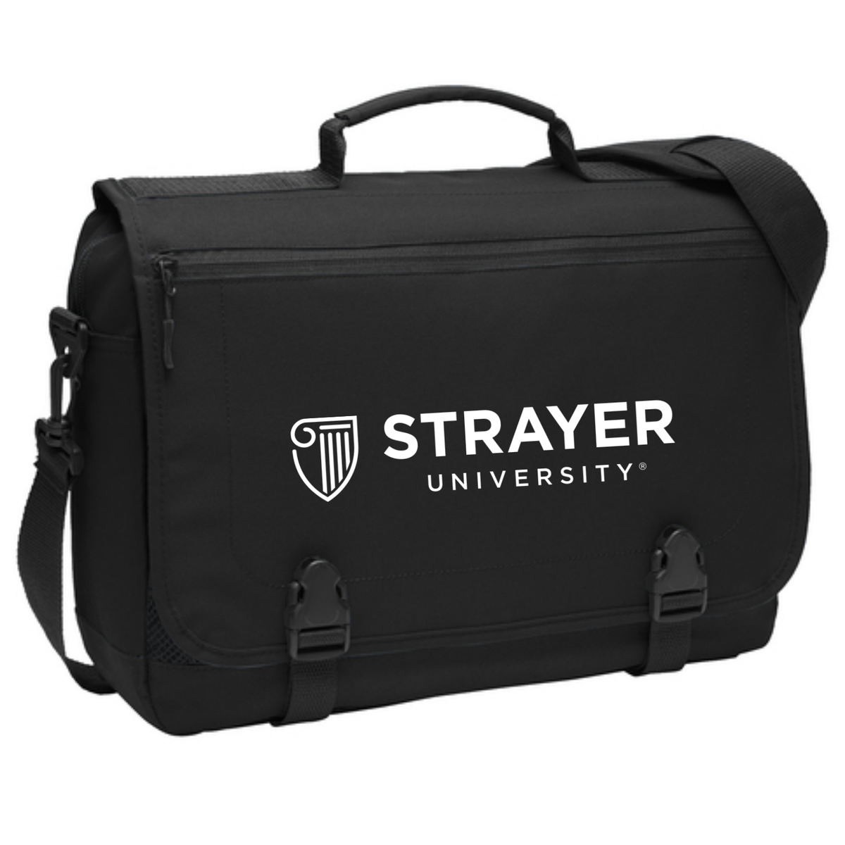 STRAYER Port Authority® Messenger Briefcase - Black
