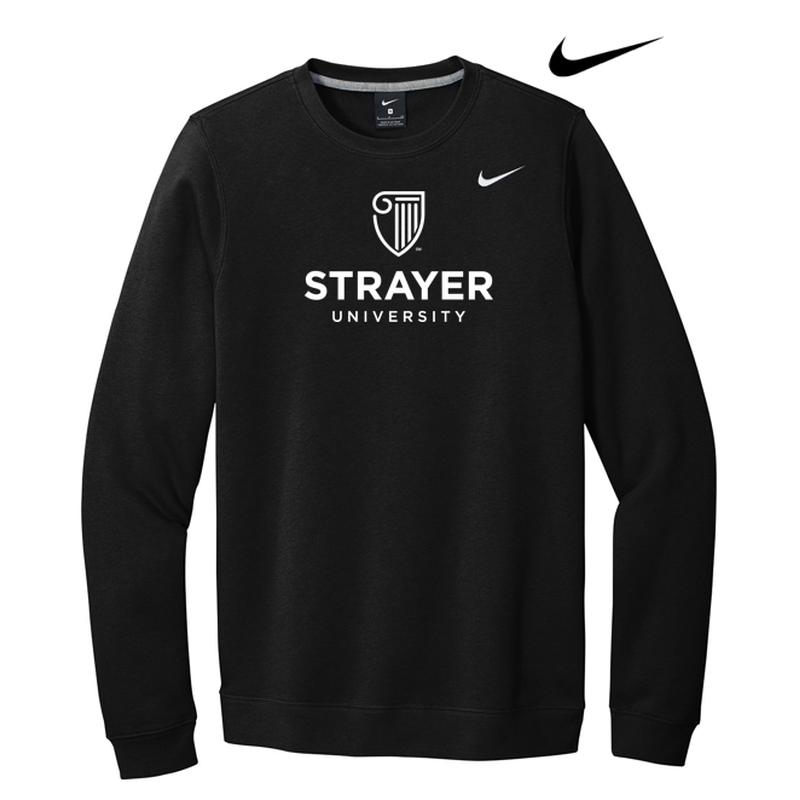 STRAYER Nike Club Fleece Crew-Black