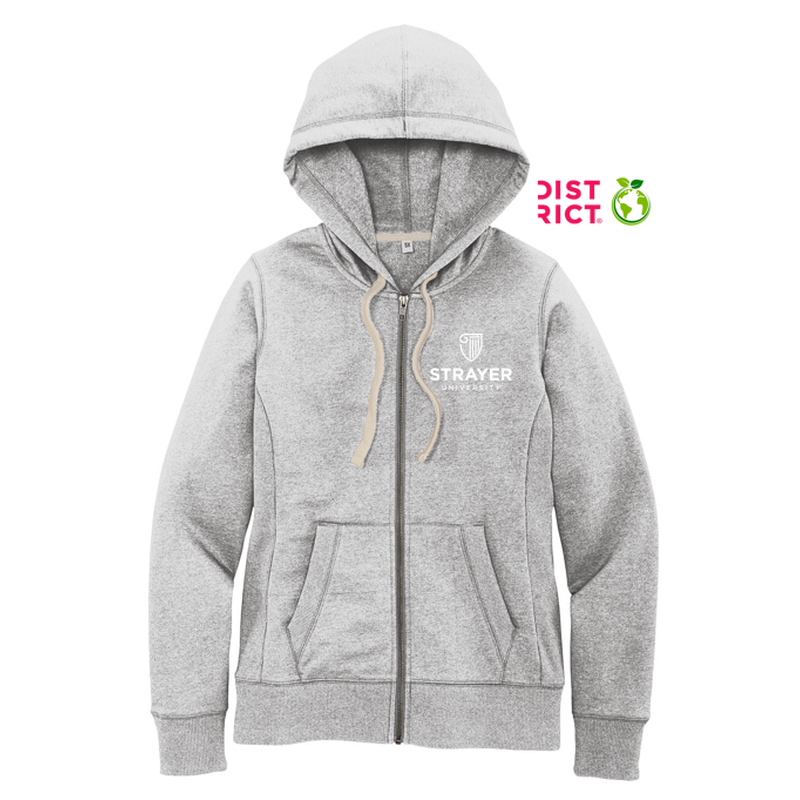 STRAYER District® Women's Re-Fleece™ Full-Zip Hoodie - Light Heather Grey