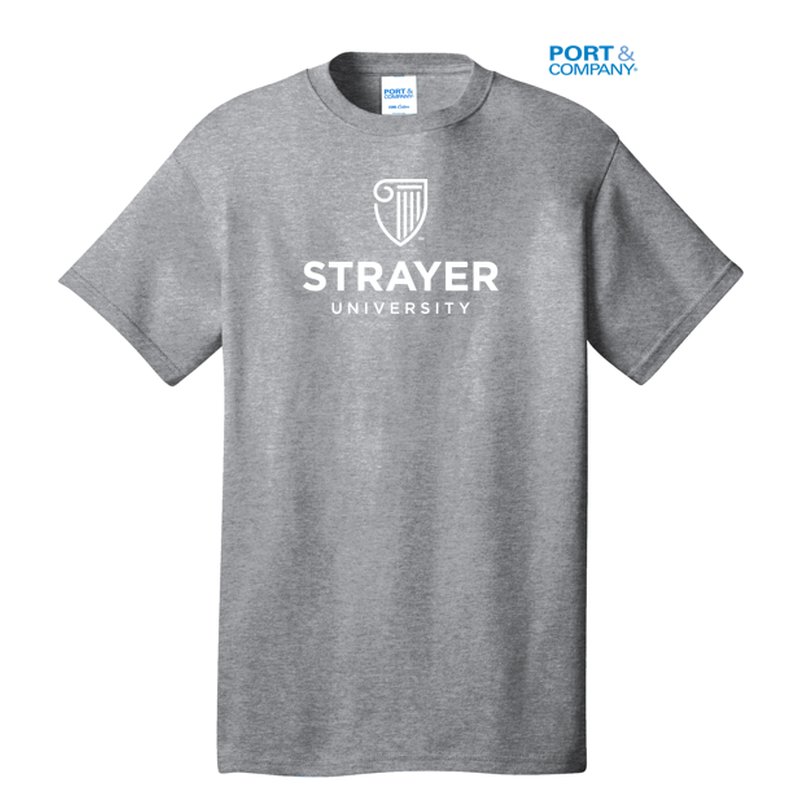 STRAYER Port & Company® - Core Cotton Tee- Athletic Heather