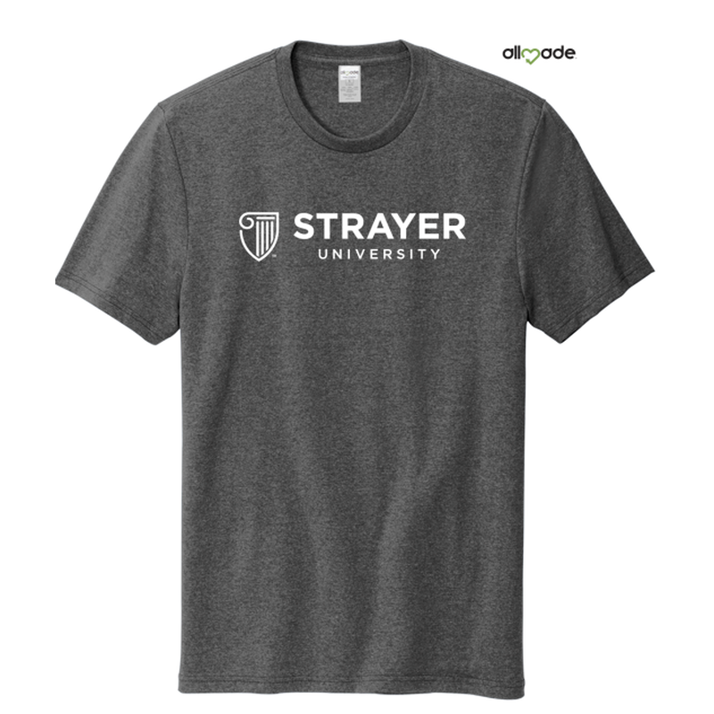 STRAYER Allmade® Unisex Recycled Blend Tee Reloaded Charcoal Heather