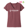 STRAYER District ® Women’s Re-Tee ® V-Neck - Maroon Heather
