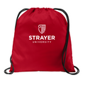 STRAYER Polyester Drawstring Cinch Pack - RED