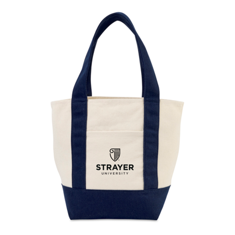 STRAYER Mini Canvas Tote - NAVY
