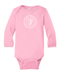 JWMI Rabbit Skins™ Infant Long Sleeve Baby Rib Bodysuit- PINK