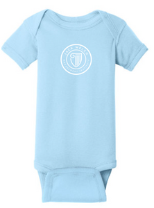 JWMI Rabbit Skins™ Infant Short Sleeve Baby Rib Bodysuit - Light Blue