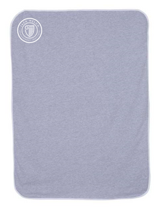 JWMI Premium Jersey Infant Blanket - Heather/ White