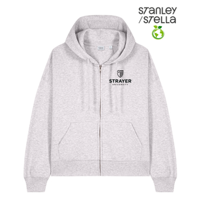NEW STRAYER Stanley/Stella Women’s Stella Ida Full-Zip Hooded Sweatshirt - Cool Heather Grey