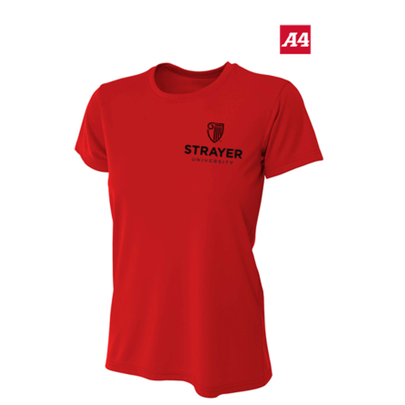 NEW Strayer A4 Women’s Cooling Performance Short Sleeve Tee - SCARLET